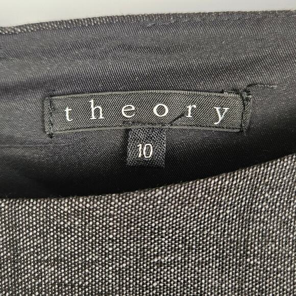 Theory Size 10 Nuriana Raetia Sheath Dress Gray Blend Short Sleeve Career Work - Picture 8 of 12